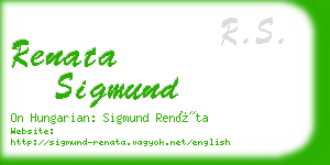 renata sigmund business card